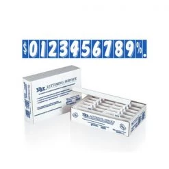 Ez Line 7 1/2" White & Blue Windshield Numbers Kit (20 Doz) Pk 2 7 1/2" White & Blue Windshield Numbers Kit (20 Doz) Pk