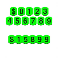 Ez Line 4" Tall Bubble Numbers: $ Pk