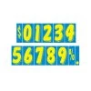 Ez Line 11 1/2" Yellow & Blue Adhesive Windshield Numbers: $ Pk