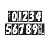 Ez Line 7 1/2" White & Black Adhesive Windshield Numbers: 7 Pk