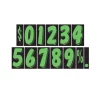 Car Dealer Depot 7 1/2" Green & Black Adhesive Windshield Numbers: 2 Pk