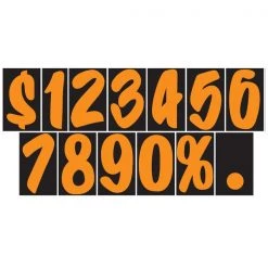 Fire Red Designer Numbers: 6 Pk