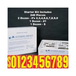 Yellow & Red 9 1/2" Windsheild Numbers Kit (20 Doz) Pk