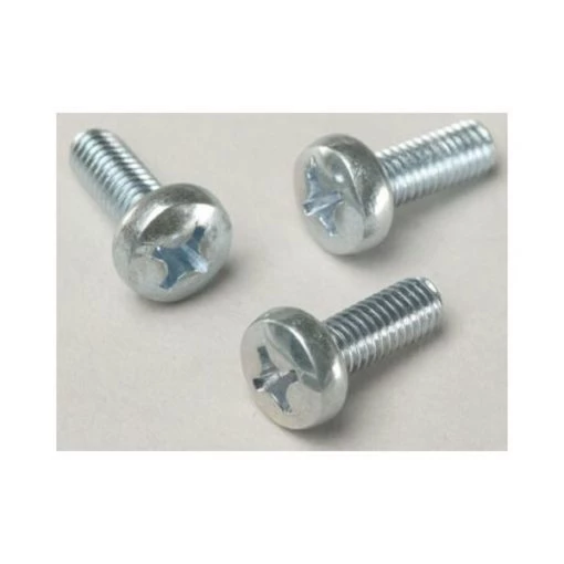 License Plate Screw Metric Screw #6 X 3/4" Phillips Pan Head Pk
