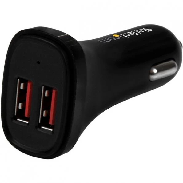 Dual-Port USB Car Charger – 24W/4.8A – Black