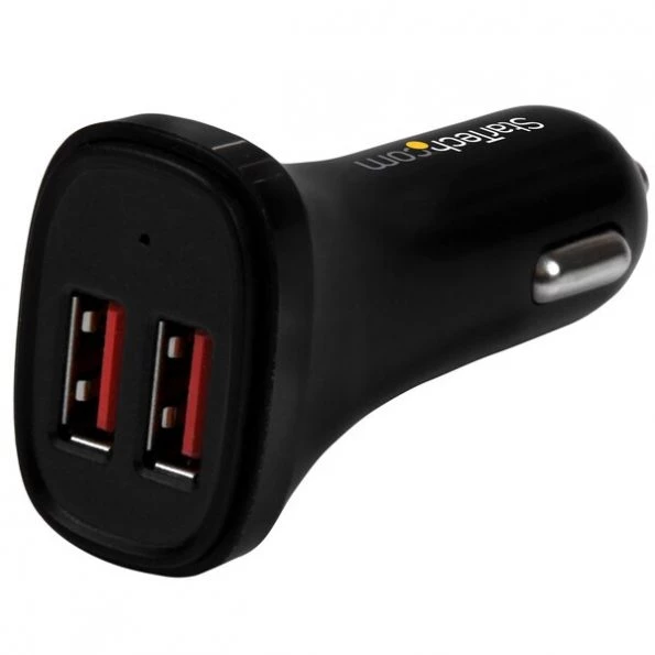 Dual-Port USB Car Charger – 24W/4.8A – Black