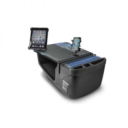 Autoexec Efficiency GripMaster Car Desk Blue Steel Flames with Tablet Mount and X-Grip Phone Mount