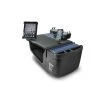 Autoexec Efficiency GripMaster Car Desk Blue Steel Flames w/ Inverter, Printer Stand, Phone & Tablet Mounts