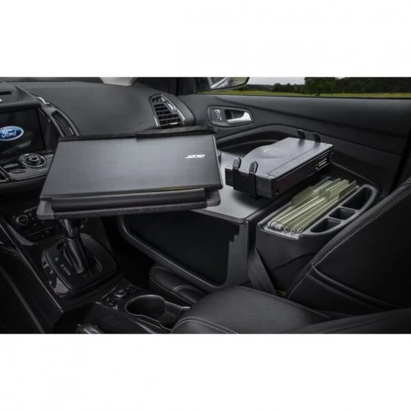 Reach Desk w/ Built In Power Inverter & Printer Stand