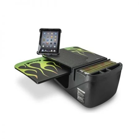 Autoexec GripMaster Car Desk Candy Apple Green Flames with Tablet Mount