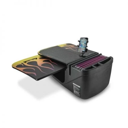 Autoexec GripMaster Car Desk Hot Rod Orange Flames with Built-in Power Inverter and X-Grip Phone Mount