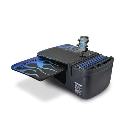 Autoexec GripMaster Car Desk Blue Steel Flames with X-Grip Phone Mount