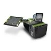 Autoexec Reach Desk Front Seat Candy Apple Green Flames with X-Grip Phone Mount and Tablet Mount