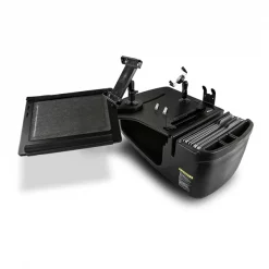 Autoexec Reach Desk Front Seat Black w/ Printer Stand, Phone Mount/Tablet Mount