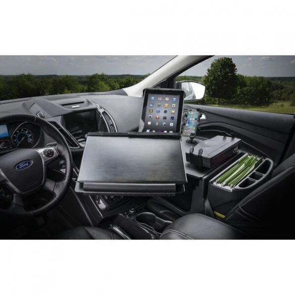 Reach Desk Front Seat Black w/ Printer Stand, Phone Mount/Tablet Mount