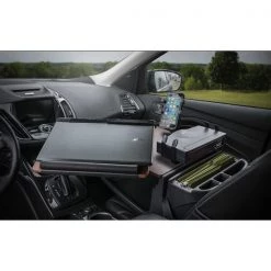 Passenger Seat Reach Desk Mahogany w/ Inverter, Printer Stnd/Phone Mnt