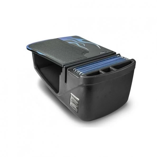 Efficiency GripMaster Car Desk Blue Steel Flames with Built-in Power Inverter