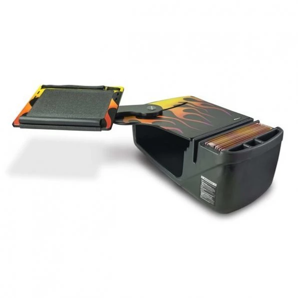 Reach Desk Front Seat Hot Rod Orange Flames