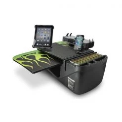 GripMaster Car Desk Candy Apple Green Flames with X-Grip Phone Mount, Printer Stand and Tablet Mount