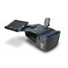 Autoexec Reach Desk Front Seat with X-Grip Phone Mount Blue Steel Flames