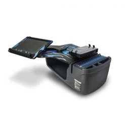 Reach Desk Front Seat with Printer Stand Blue Steel Flames