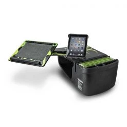 Reach Desk Front Seat Candy Apple Green Flames with Tablet Mount