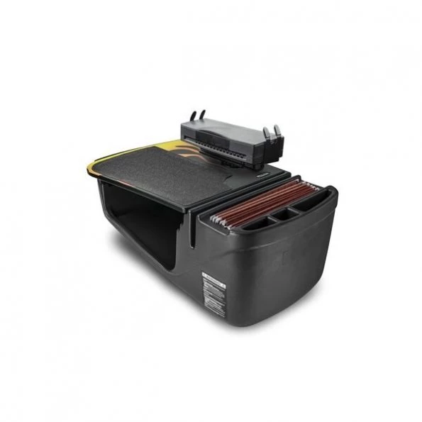 Efficiency GripMaster Car Desk Hot Rod Orange Flames with Printer Stand and Built-in Power Inverter