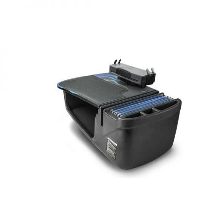 Autoexec Efficiency GripMaster Car Desk Blue Steel Flames with Printer Stand and Built-in Power Inverter
