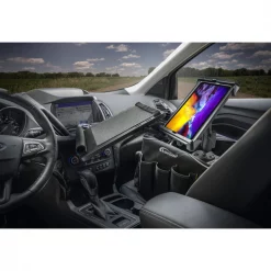 Milk Crate with Apron, Laptop Tray and Tablet Mount