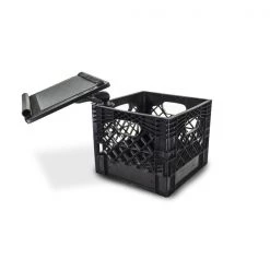 Milk Crate with Laptop Tray