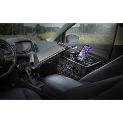 Milk Crate with Laptop Tray and Phone Mount