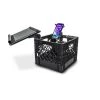 Autoexec Milk Crate with Laptop Tray, Power Inverter and Phone Mount