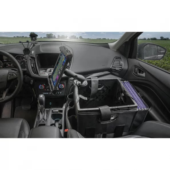 Milkcrate and Apron with Tablet Mount