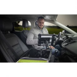 Milkcrate and Apron with Tablet Mount