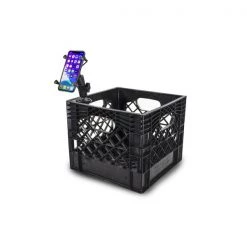 Milkcrate and Apron with Phone Mount