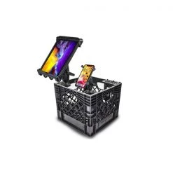 Milkcrate and Apron with Phone Mount Tablet Mount and Power Inverter