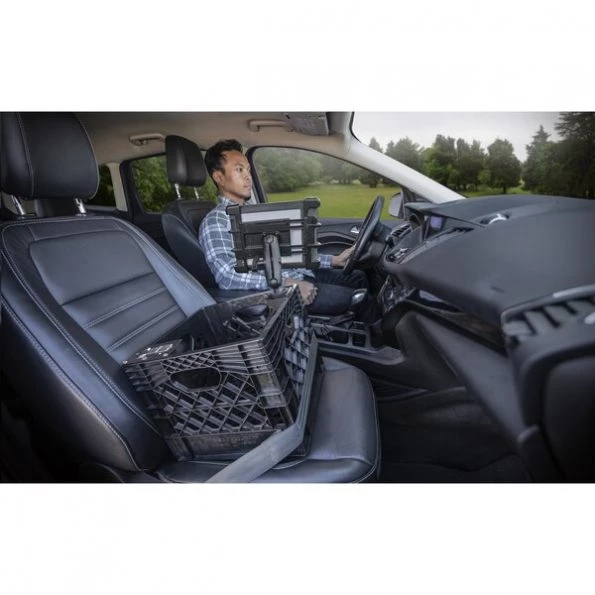 Milkcrate with Tablet Mount and Power Inverter