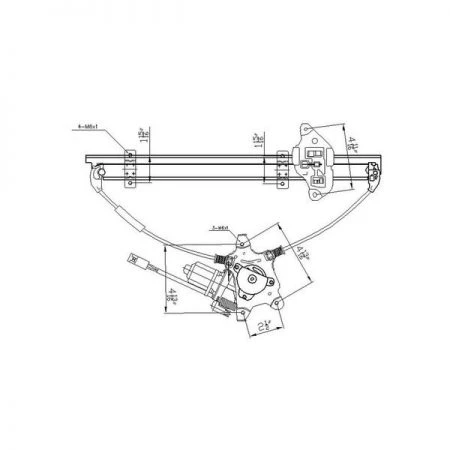 Tyc 660070 Power Window Motor And Regulator Assembly