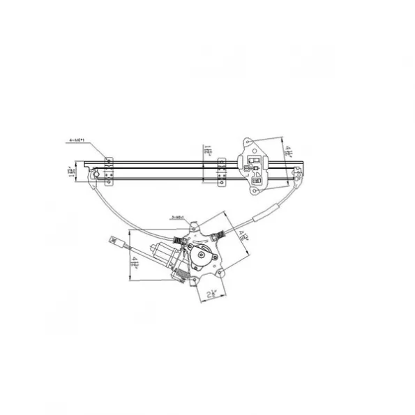 660074 Power Window Motor And Regulator Assembly