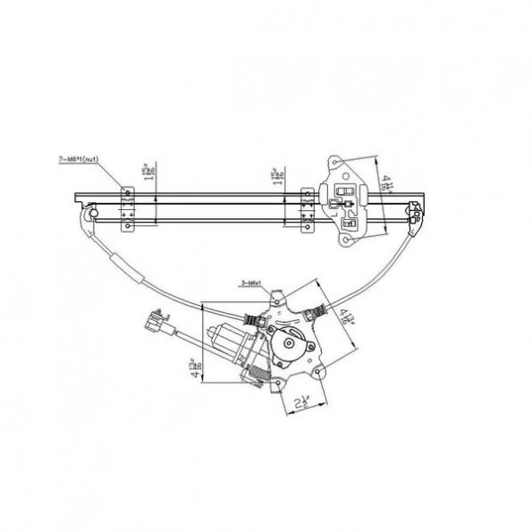 660078 Power Window Motor And Regulator Assembly