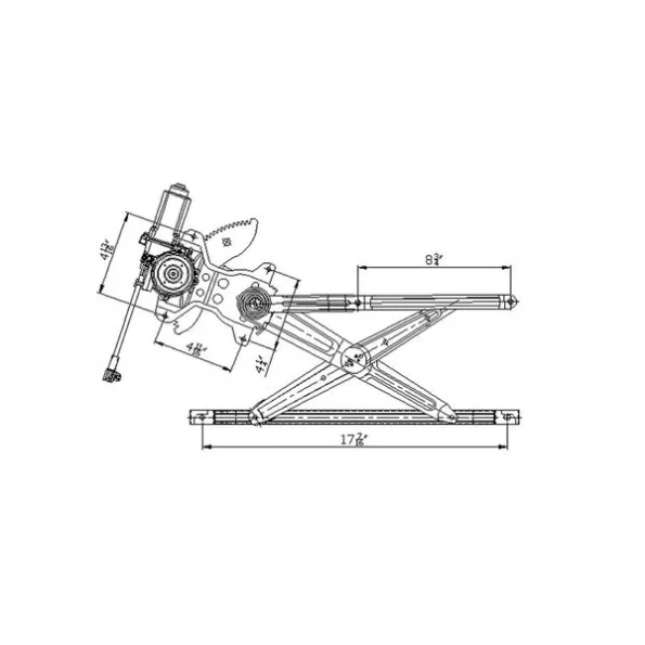 660095 Power Window Motor And Regulator Assembly