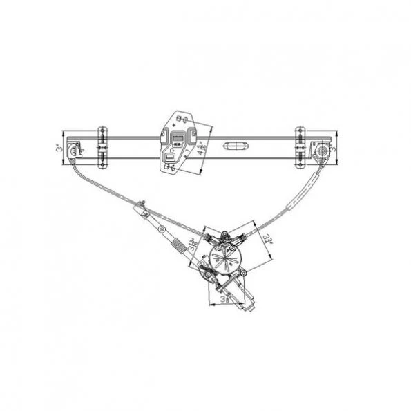660120 Power Window Motor And Regulator Assembly