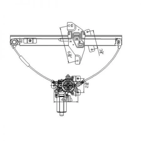 Tyc 660163 Power Window Motor And Regulator Assembly