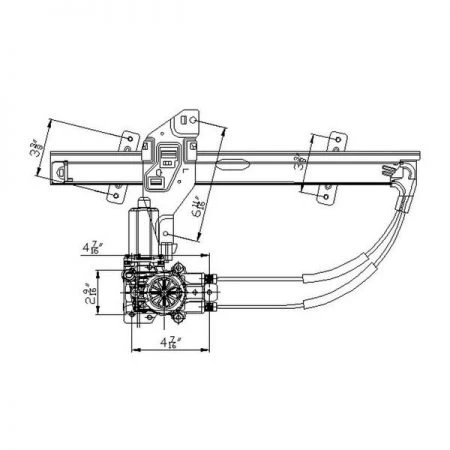 Tyc 660166 Power Window Motor And Regulator Assembly
