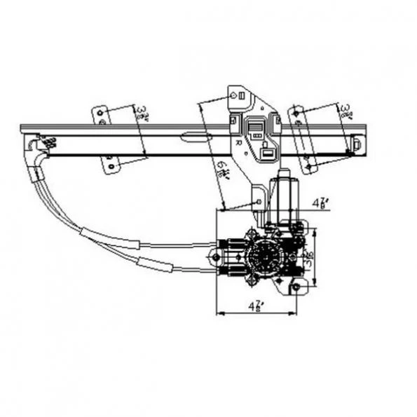 660167 Power Window Motor And Regulator Assembly