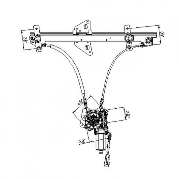 660177 Power Window Motor And Regulator Assembly