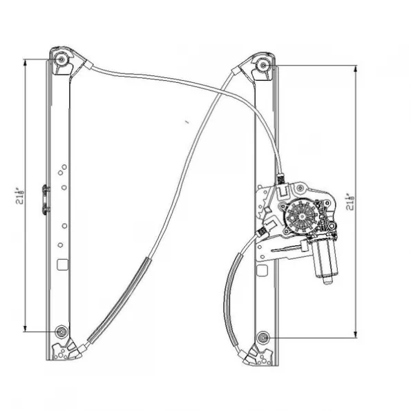 660196 Power Window Motor And Regulator Assembly