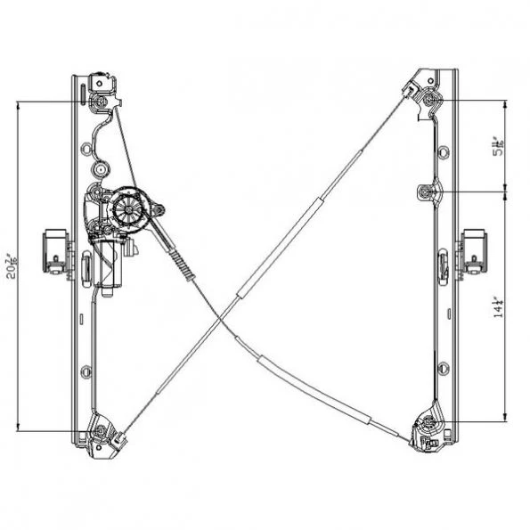 660198 Power Window Motor And Regulator Assembly
