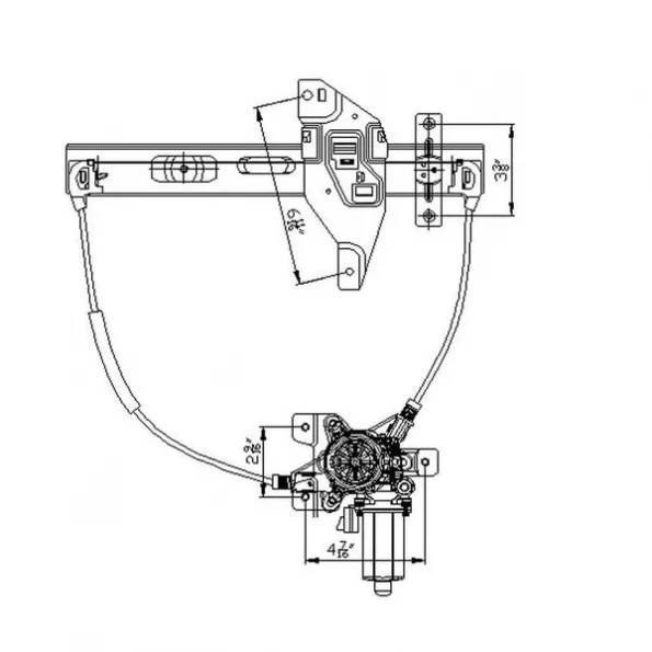 660221 Power Window Motor And Regulator Assembly