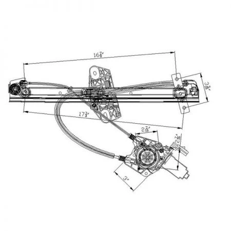 Tyc 660223 Power Window Motor And Regulator Assembly